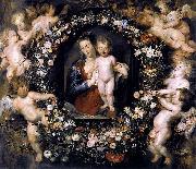 Peter Paul Rubens, Madonna on Floral Wreath